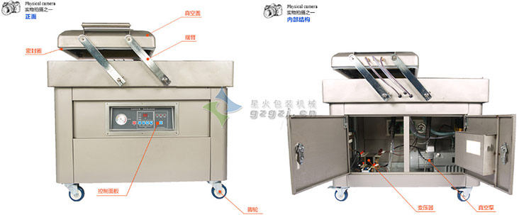雙室真空包裝機結構圖